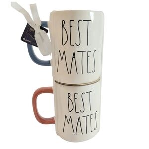 Rae Dunn Harry Potter Best Mates Mug Set - White with Blue and Red Handles NWT